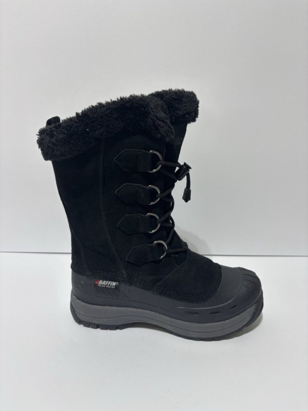 Baffin Women’s Chloe Black Suede Waterproof Winter Boots, Size 9 M